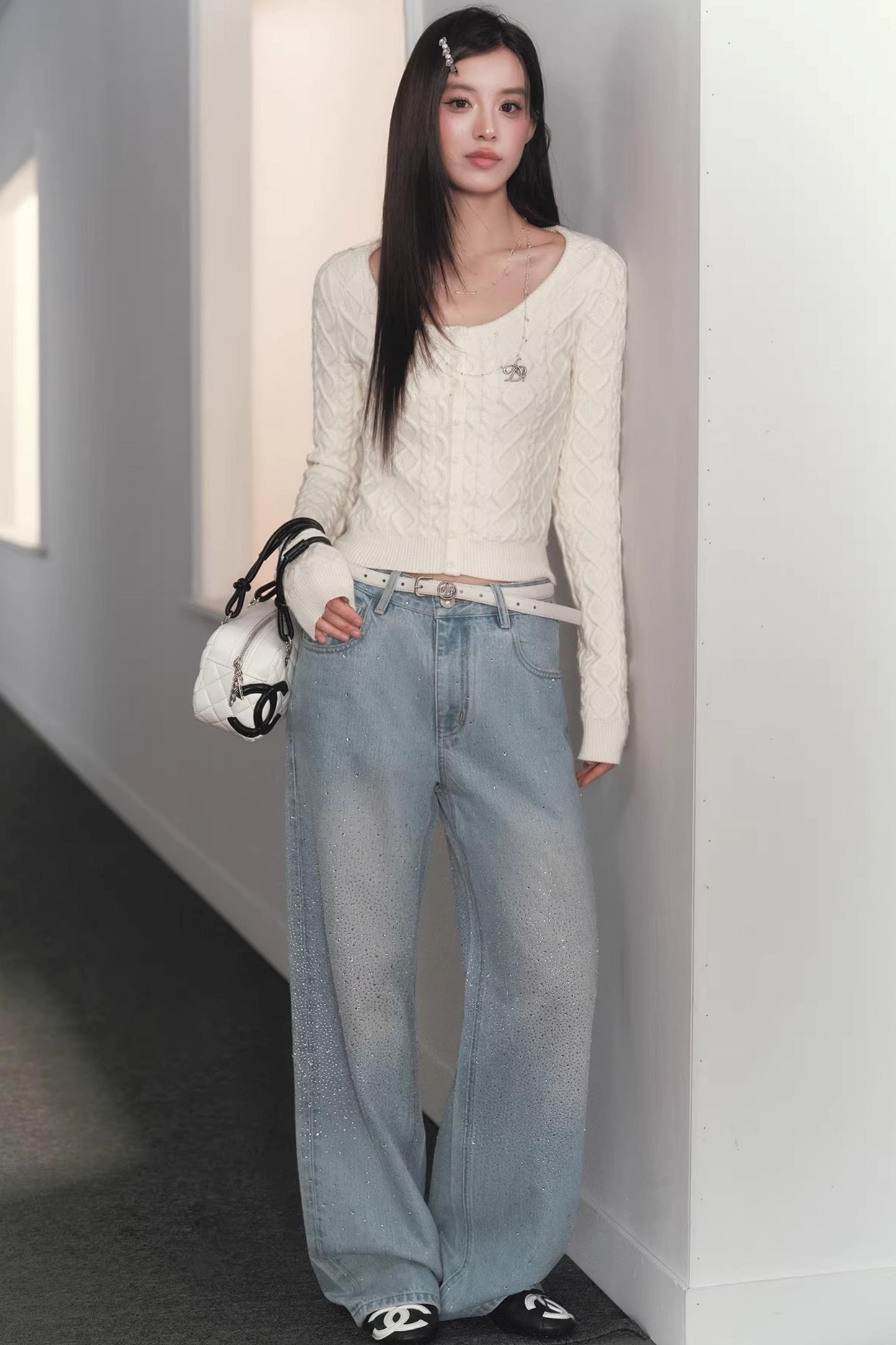 Starry Sky Rhinestone Jeans