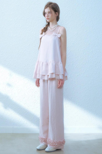 Linen Bow Cami & Lace Set-Up