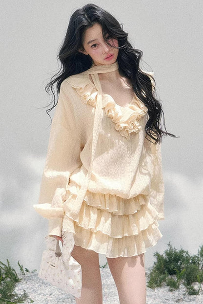 Evening Breeze French Dress Set