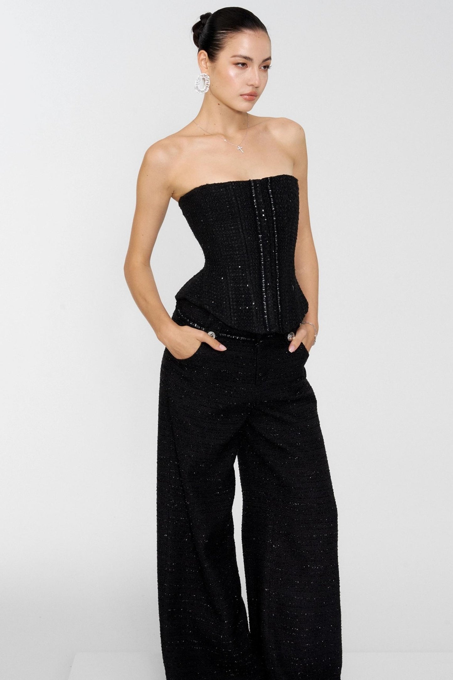 Black Moonlight Wool Coat Set-Up