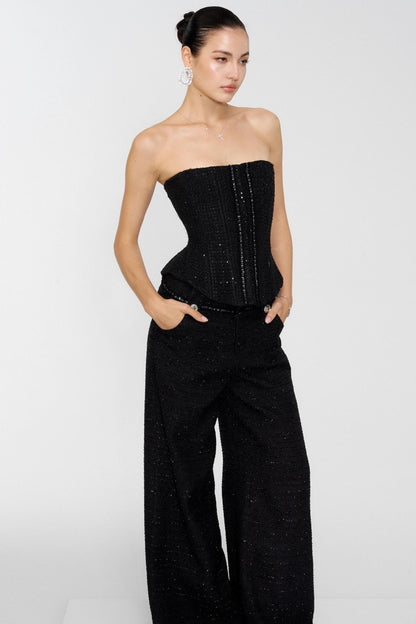 Black Moonlight Wool Coat Set-Up