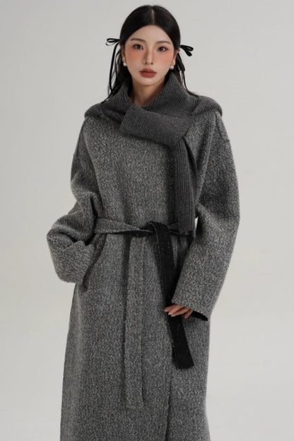 Hooded Double-Sided Wool Coat