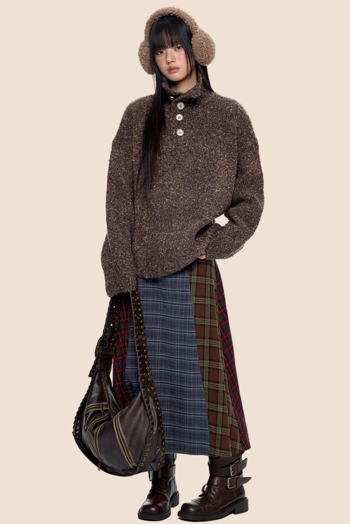 Stand-Up Vintage Sweater Jacket