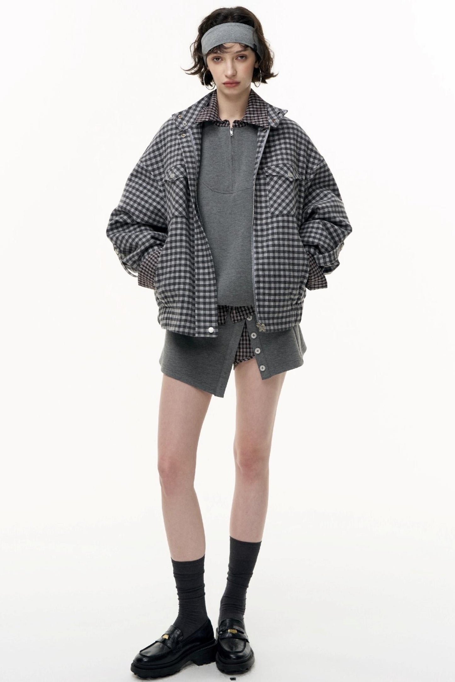 Patchwork Pullover Sweatshirt Set-Up