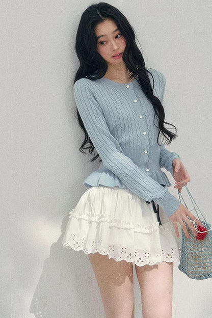 Pearl Soft Ode Ruffle Sweater