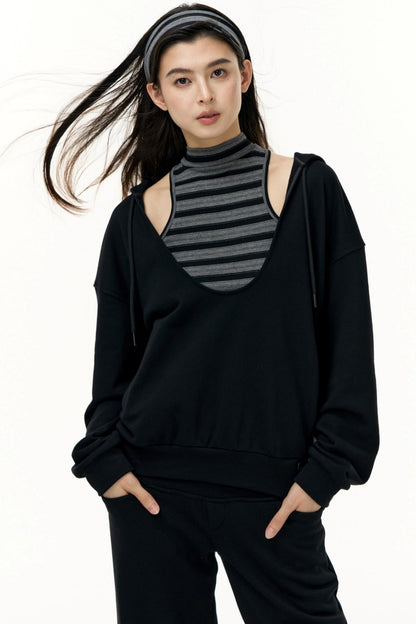Layered Hooded Sweatshirt Set-Up