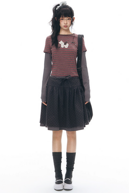 Decorative Button Layered Top