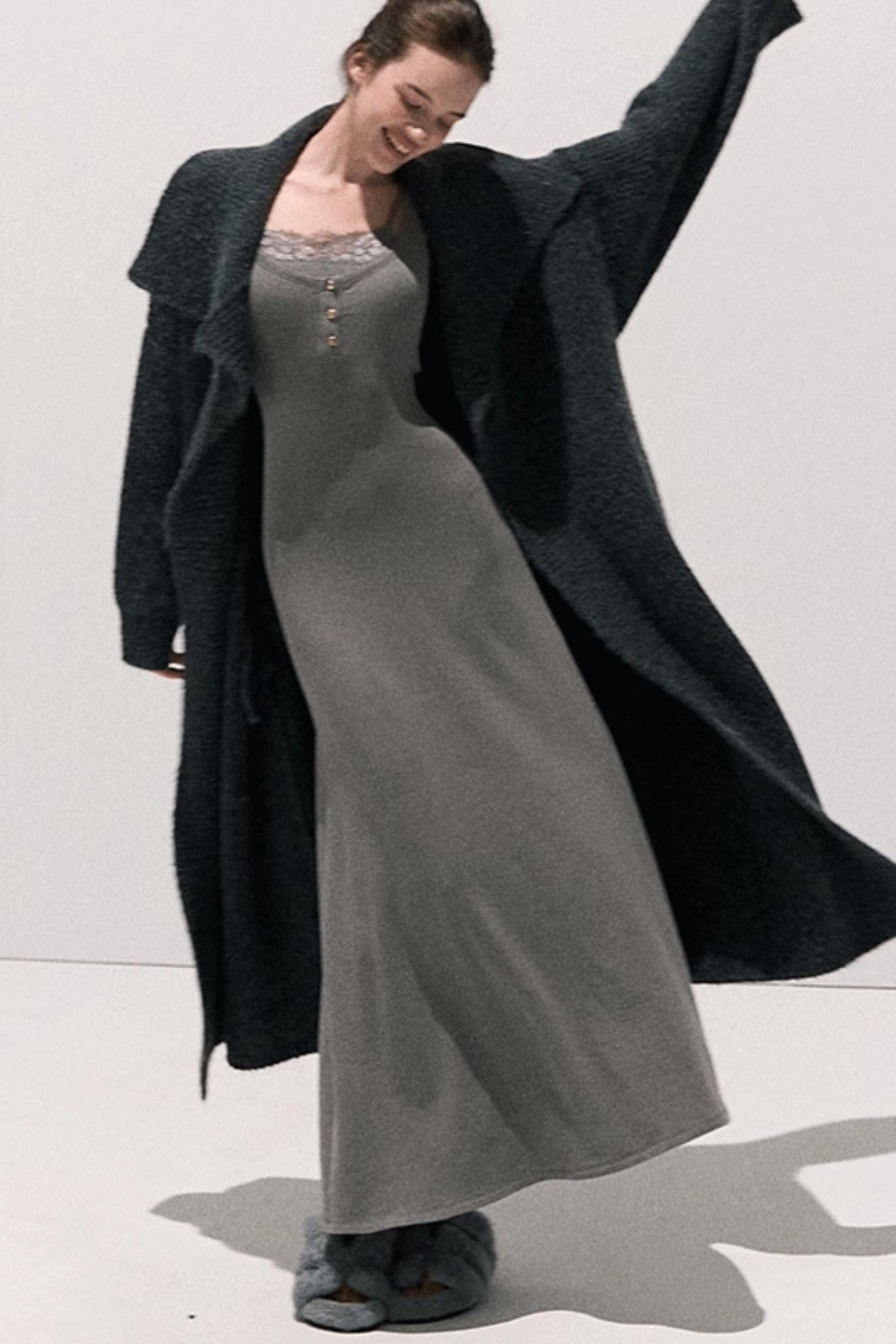 Lace Stitched Knit Waist Dress