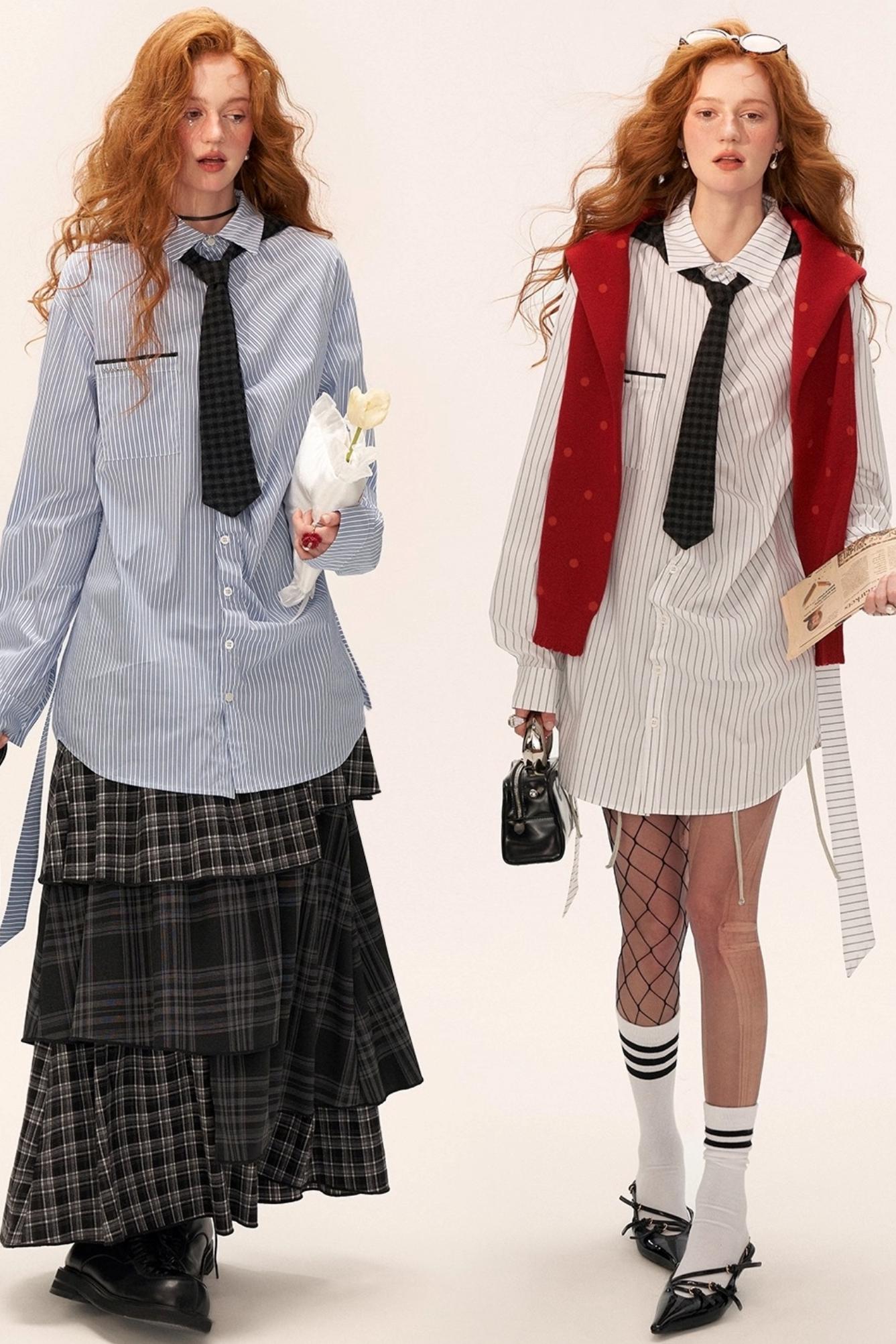 Long Striped Long Sleeve Shirt