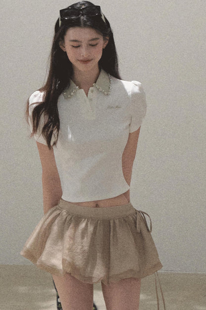 Floral Peplum Culottes Skirt Set