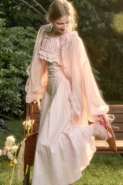 Rose Sea Halterneck Long Skirt