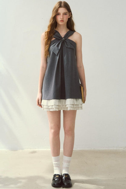 Southern French Gray A-Line Dress