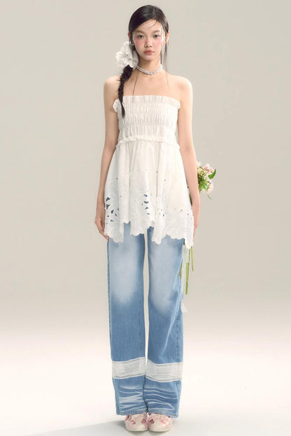 Whispering Daisy Asymmetrical Skirt Top