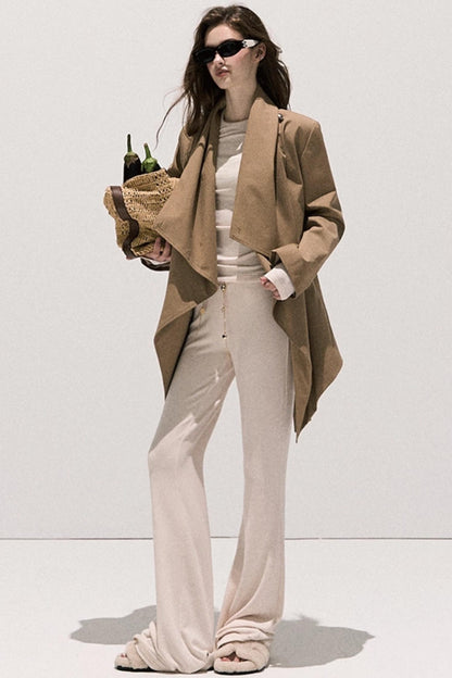 Soft Crewneck Knitwear Trouser Set-Up