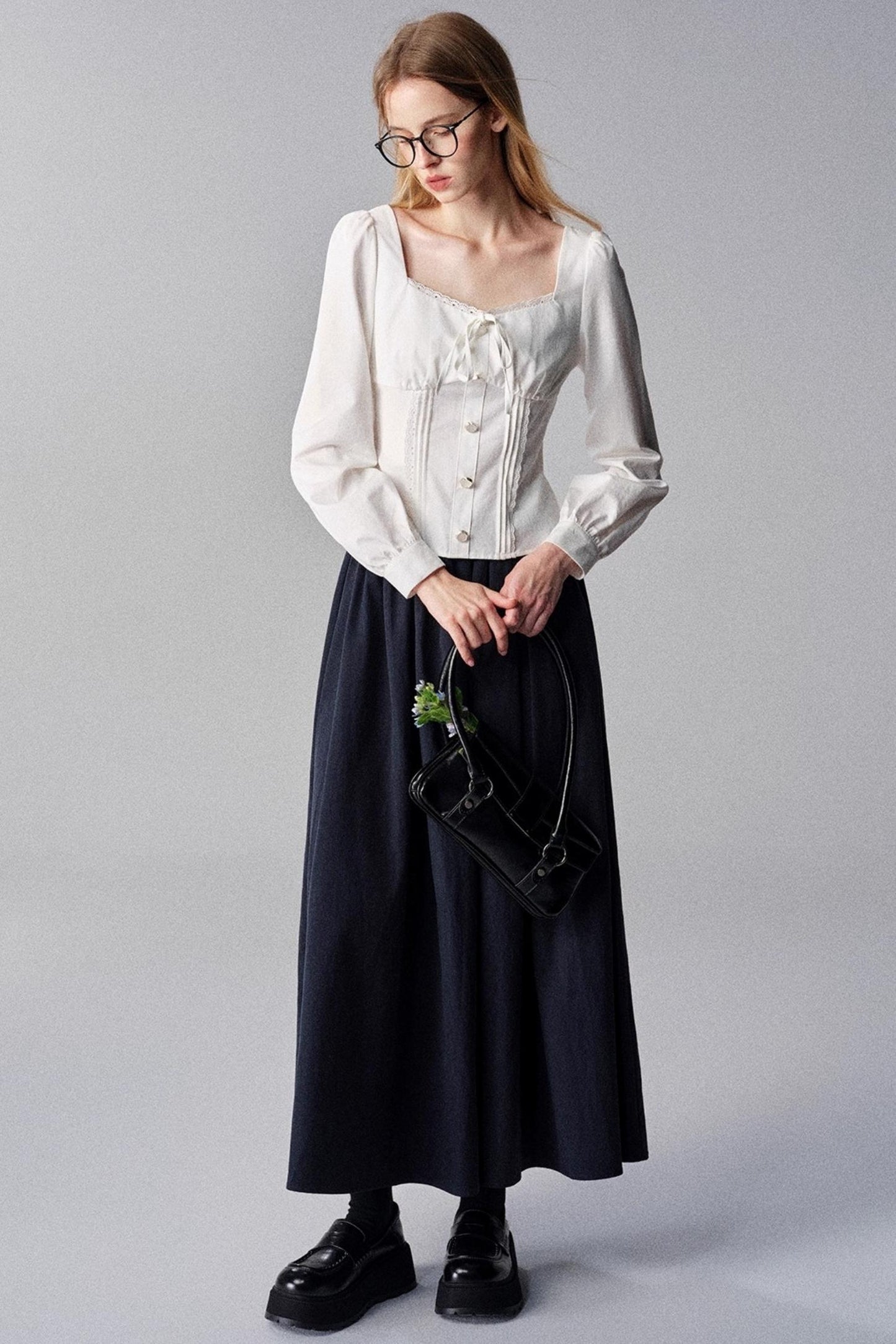 White Tea French Vintage Slimming Top