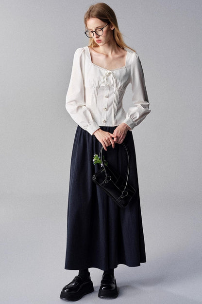 White Tea French Vintage Slimming Top