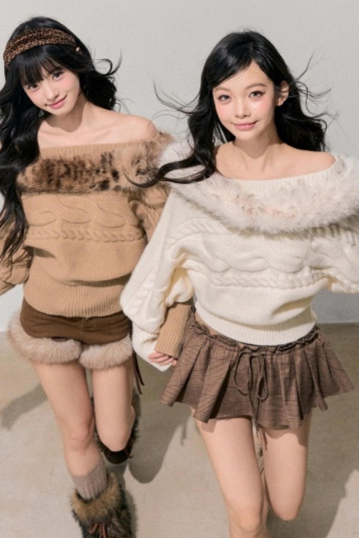 Tea Fragrance Mohair Sweater