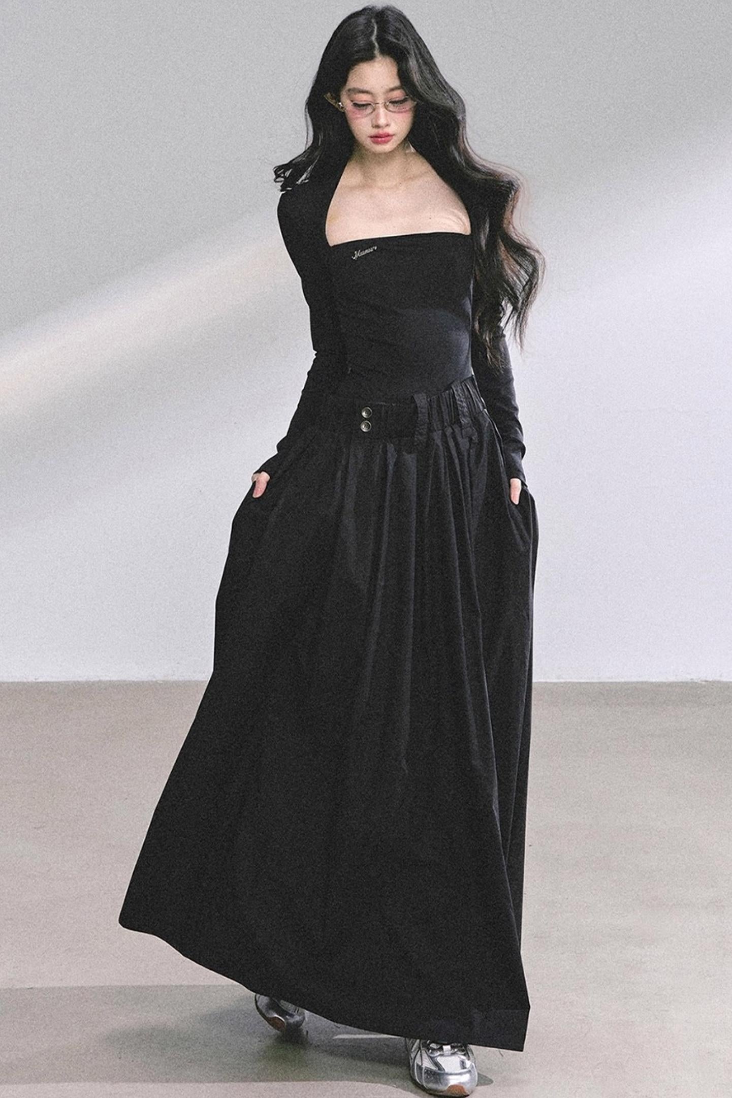 French Slimming Long Dress