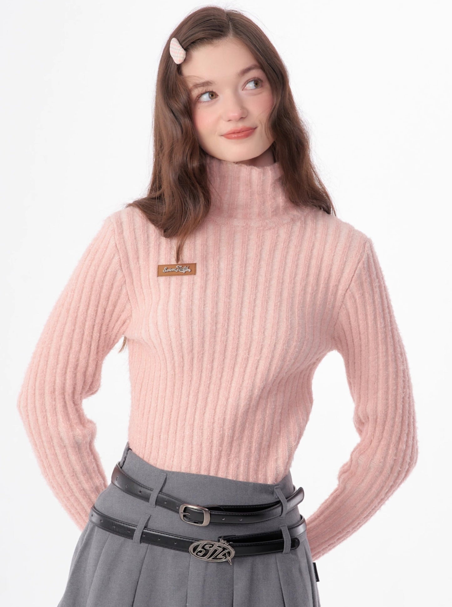 American slim thickened knit sweater