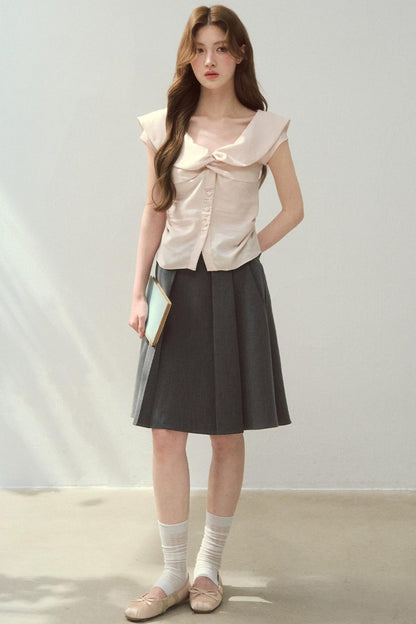 Mist Pink Lyocell Vintage Blouse