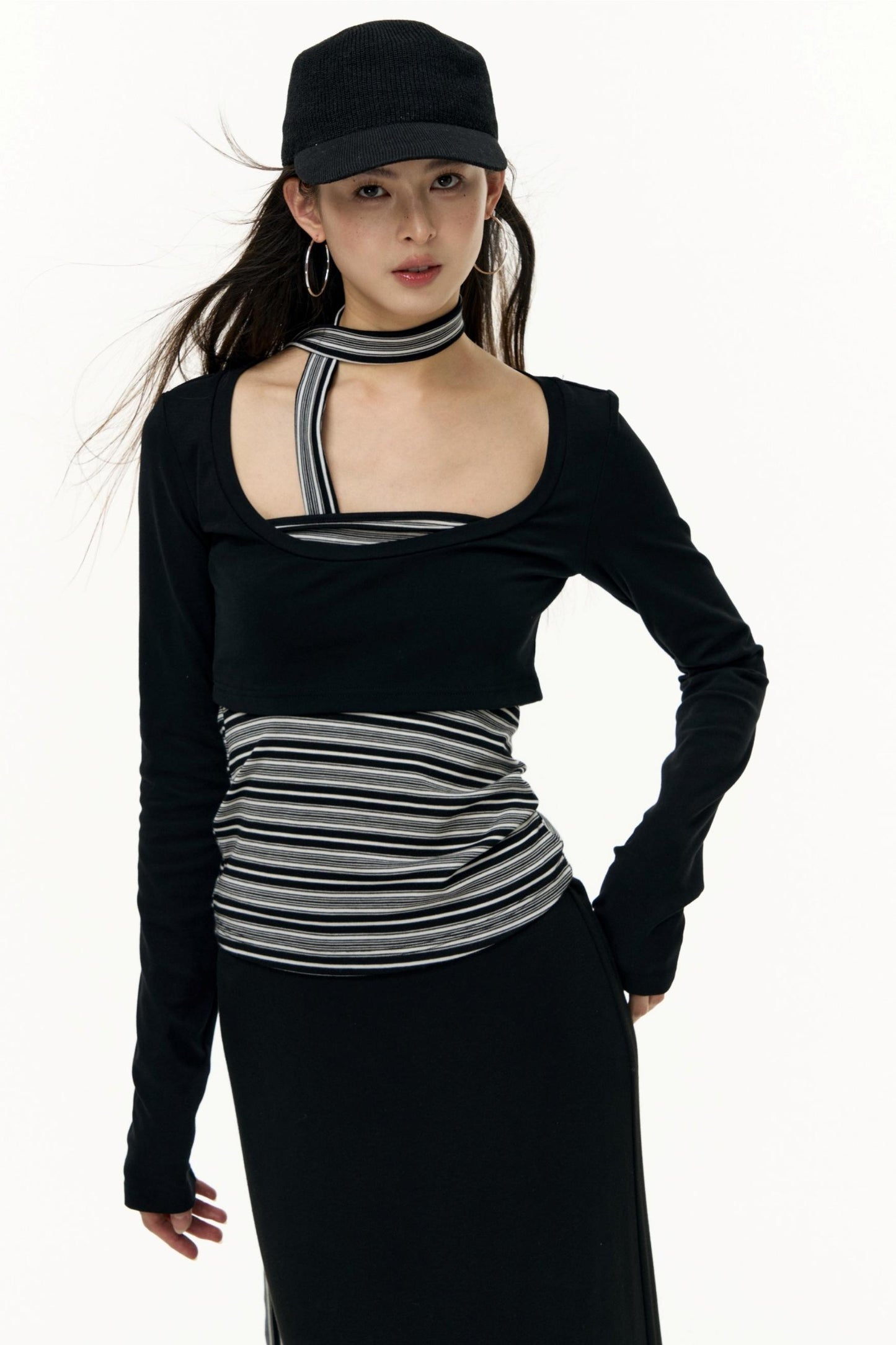 Salt Tea Polka Dot Striped Smock Set