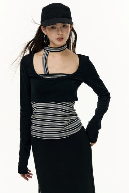 Salt Tea Polka Dot Striped Smock Set