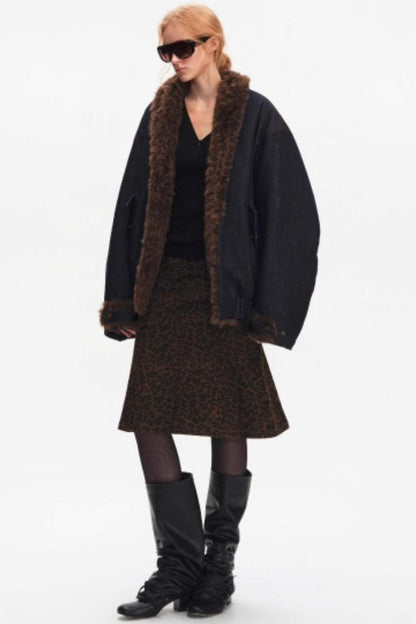 Korean Leopard Fishtail Skirt