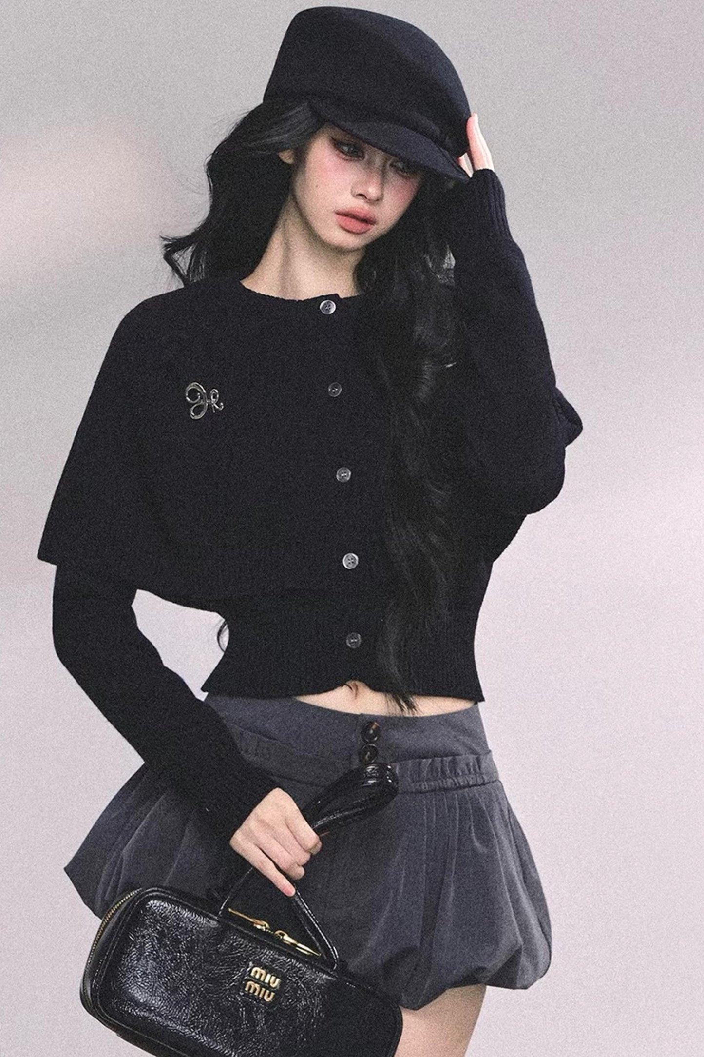 Cable Knit Cape Sweater