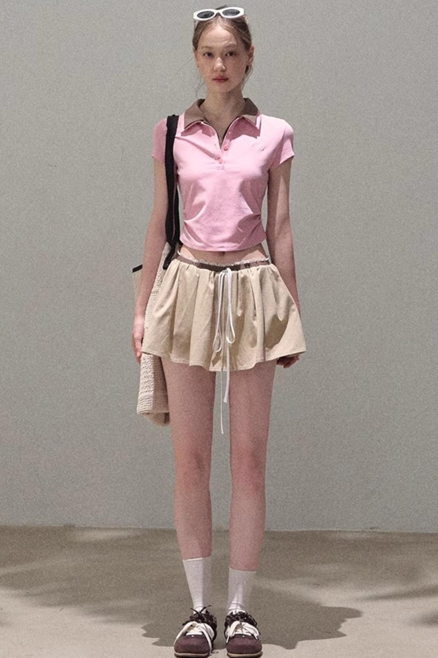 Vintage Lace Poncho Polo Skirt Set-Up