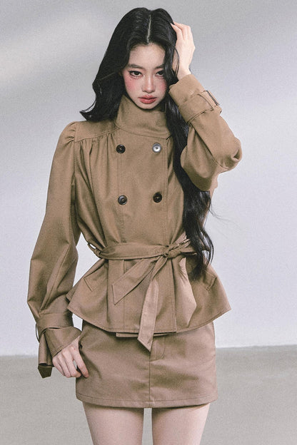 French Autumn Coat & Skirt Set-Up