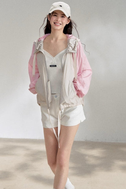 Textured White V-Neck Knitted Suspender Top