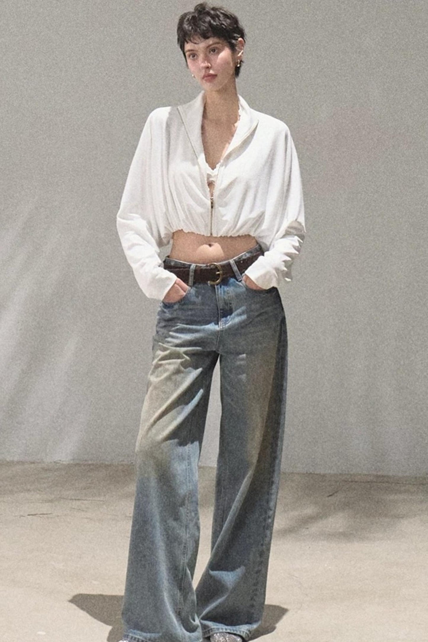 Vintage Hand-Painted Jeans Set