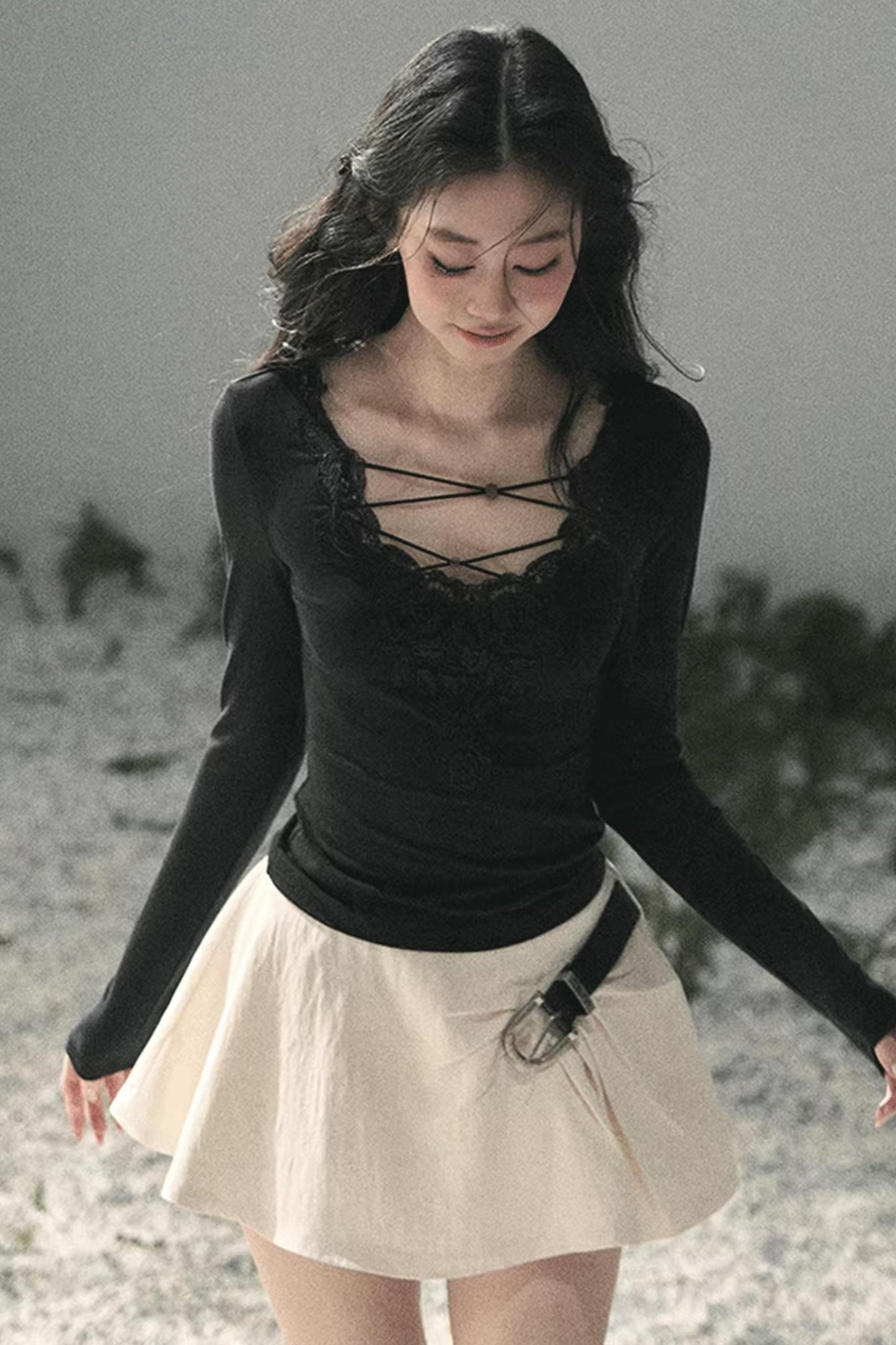 Lace V-Neck Summer Top