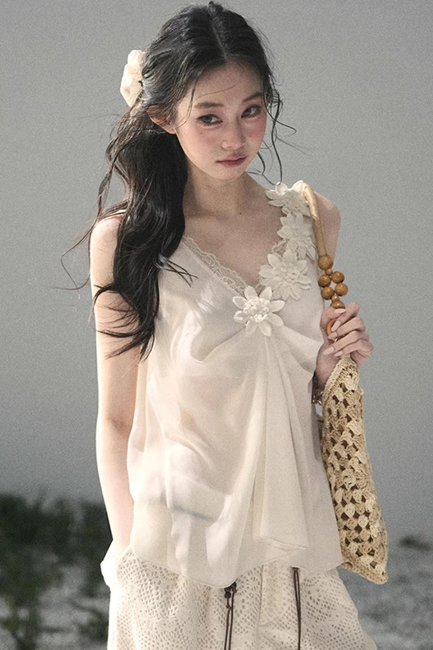 Silent Rose Semi-Sheer Lace T-Shirt