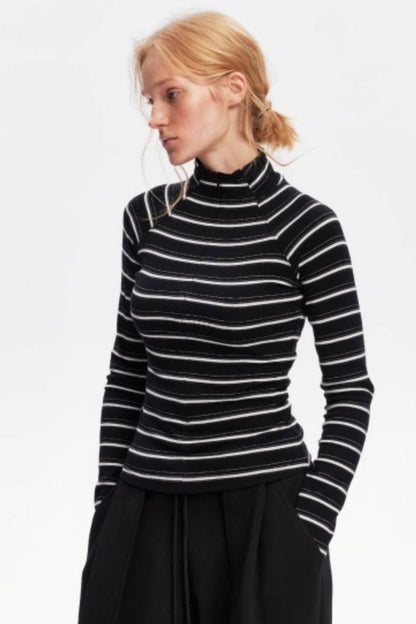 Vintage Striped Slim Knit Top
