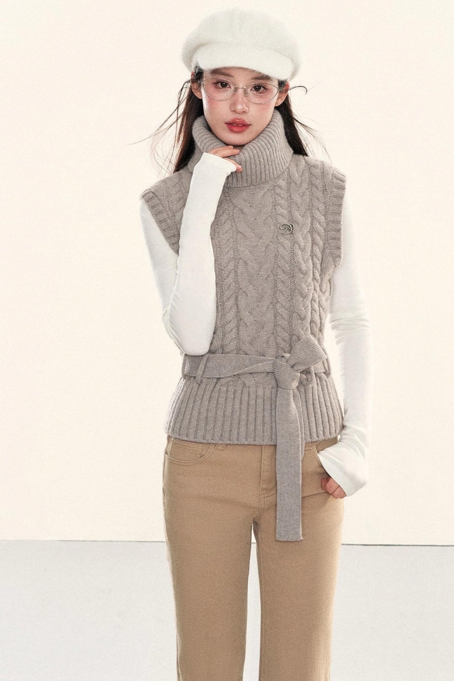 Vintage Cable Knit Vest