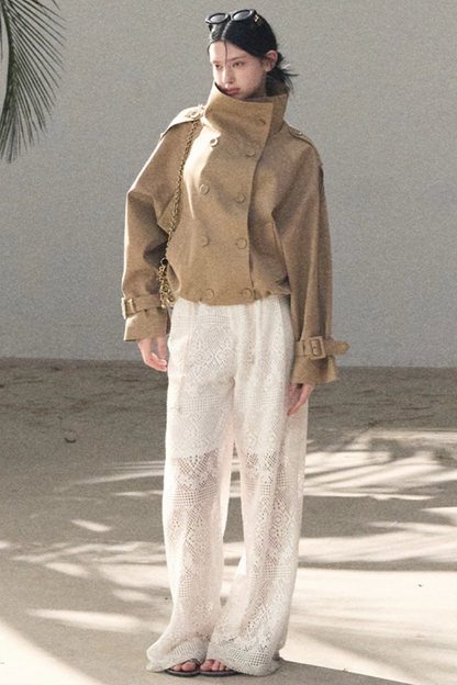 Hollow Crochet Lace Pants