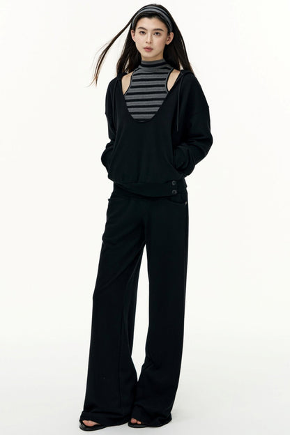 Layered Hooded Sweatshirt Set-Up