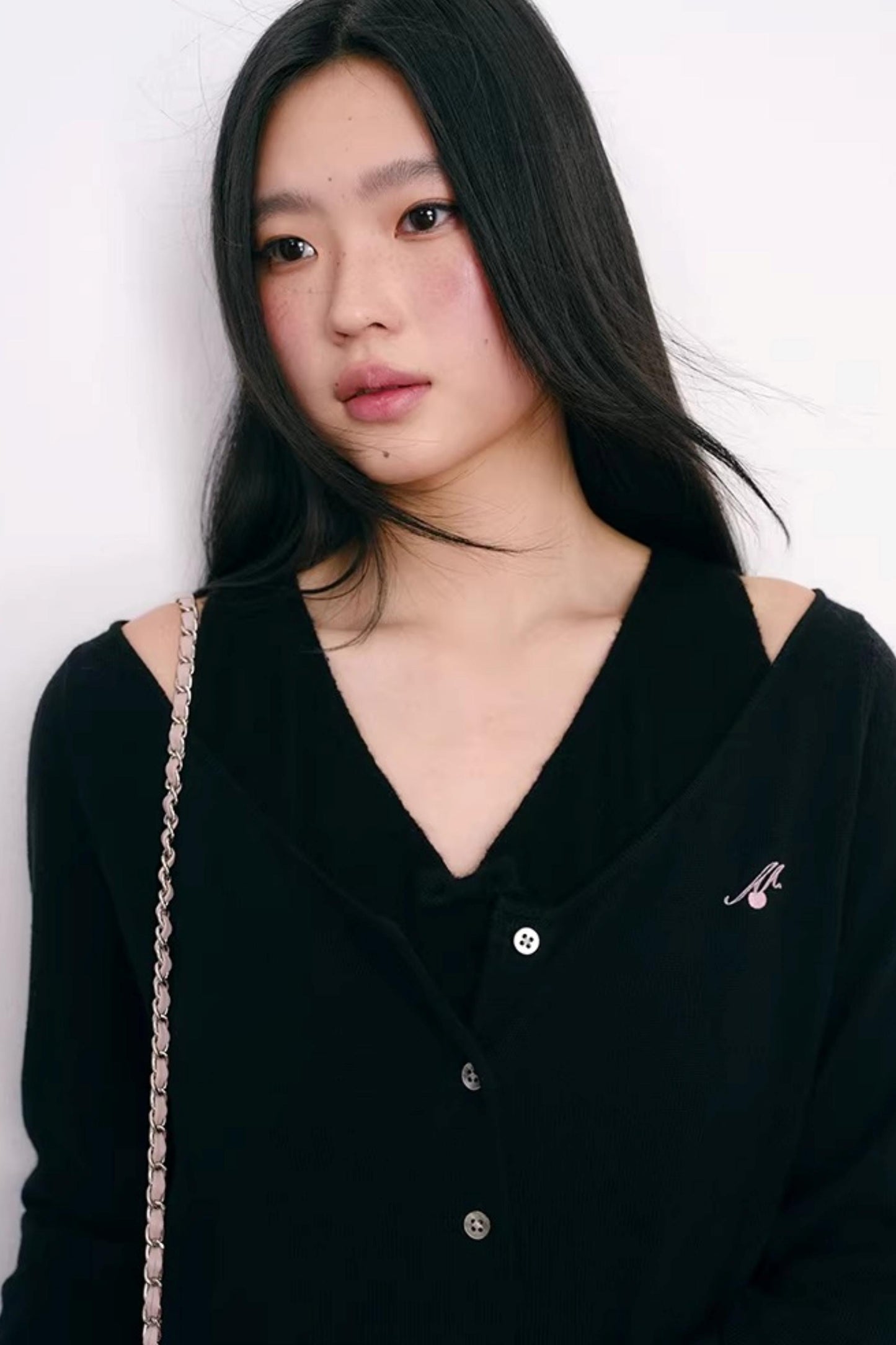 Color-Blocked Velvet Knit Cardigan