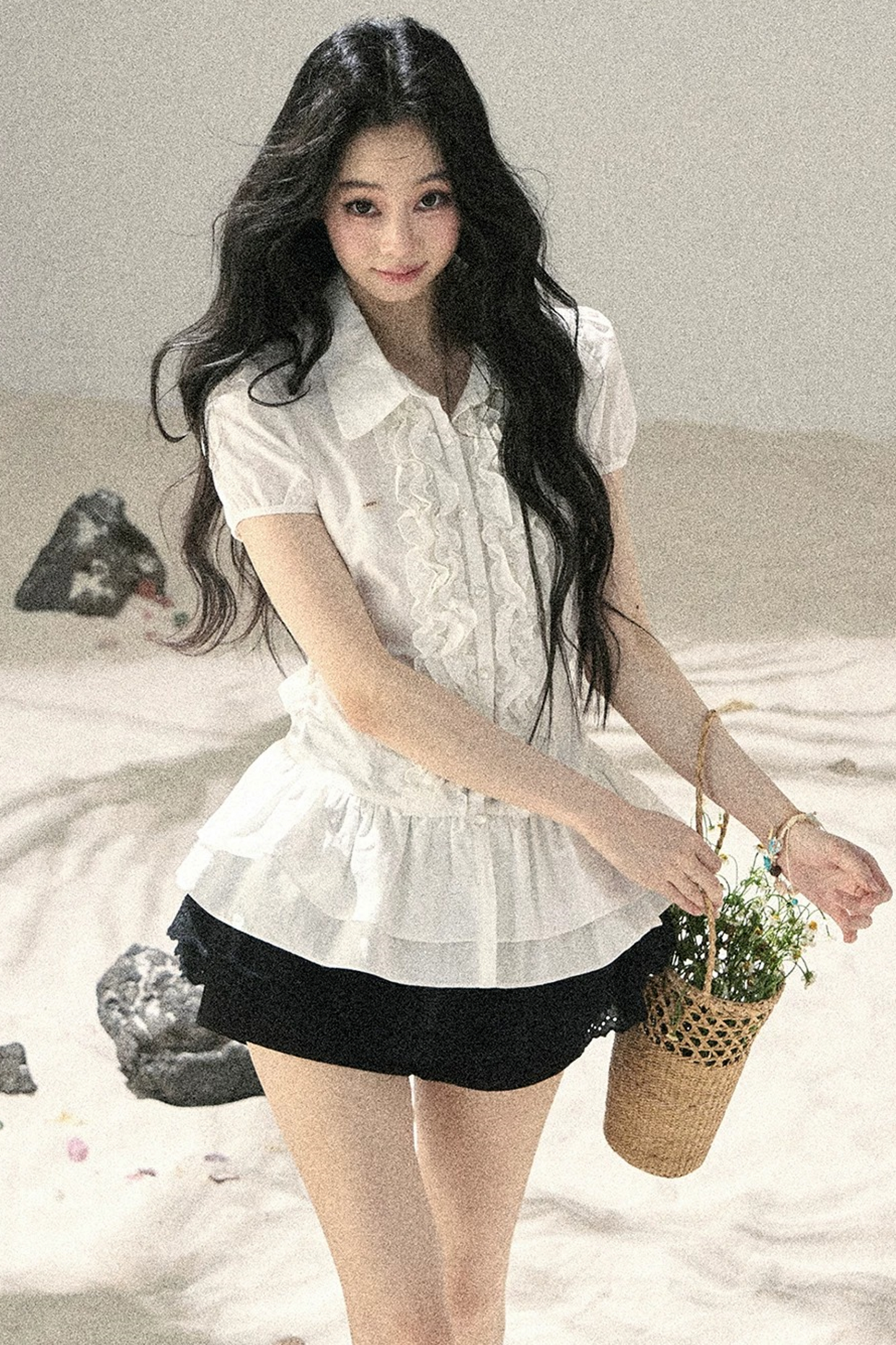 Pure White Ruffled Blouse