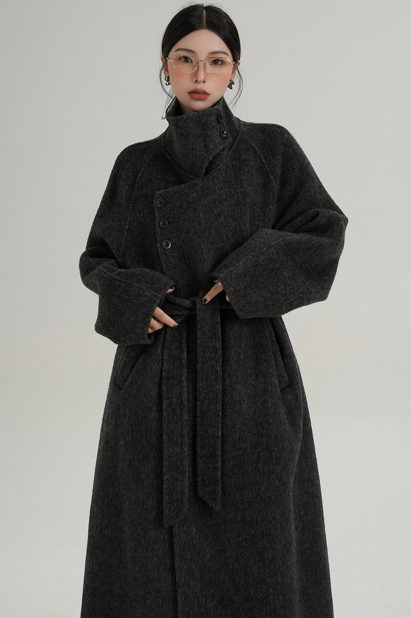 High Neck Wool Coat