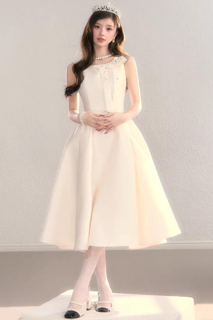 French Satin Bow Dress