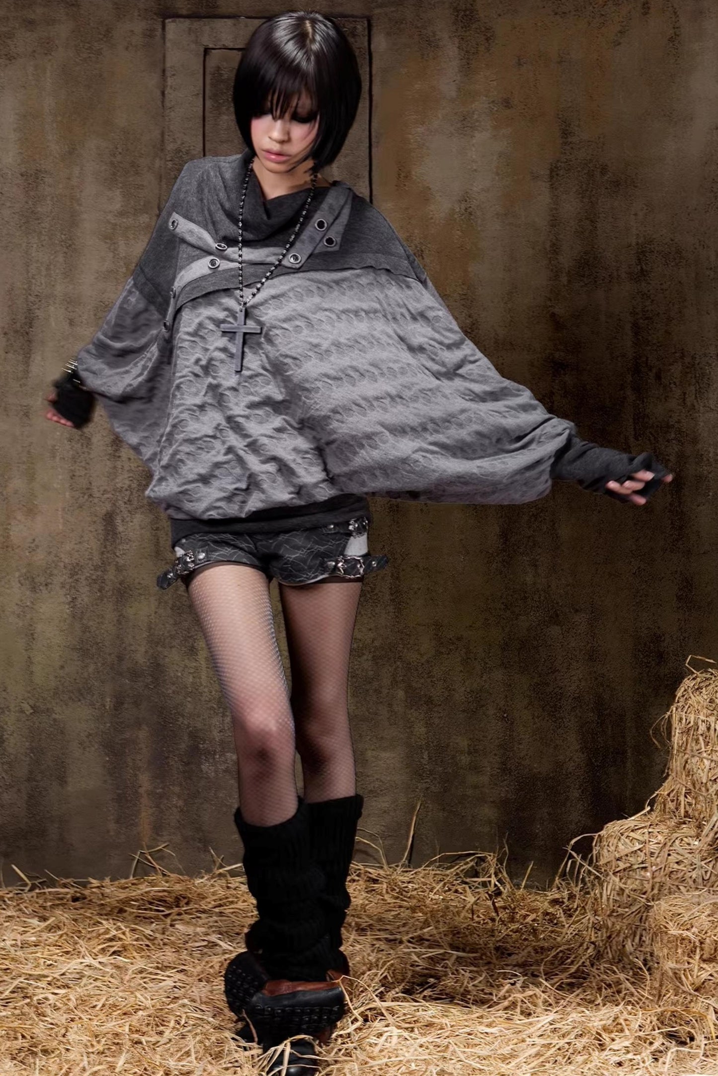 Stacked Collar Knit Top