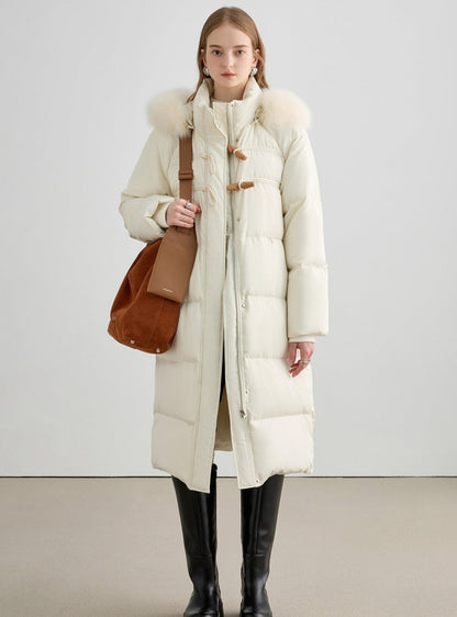 Fur Hood Middle Coat