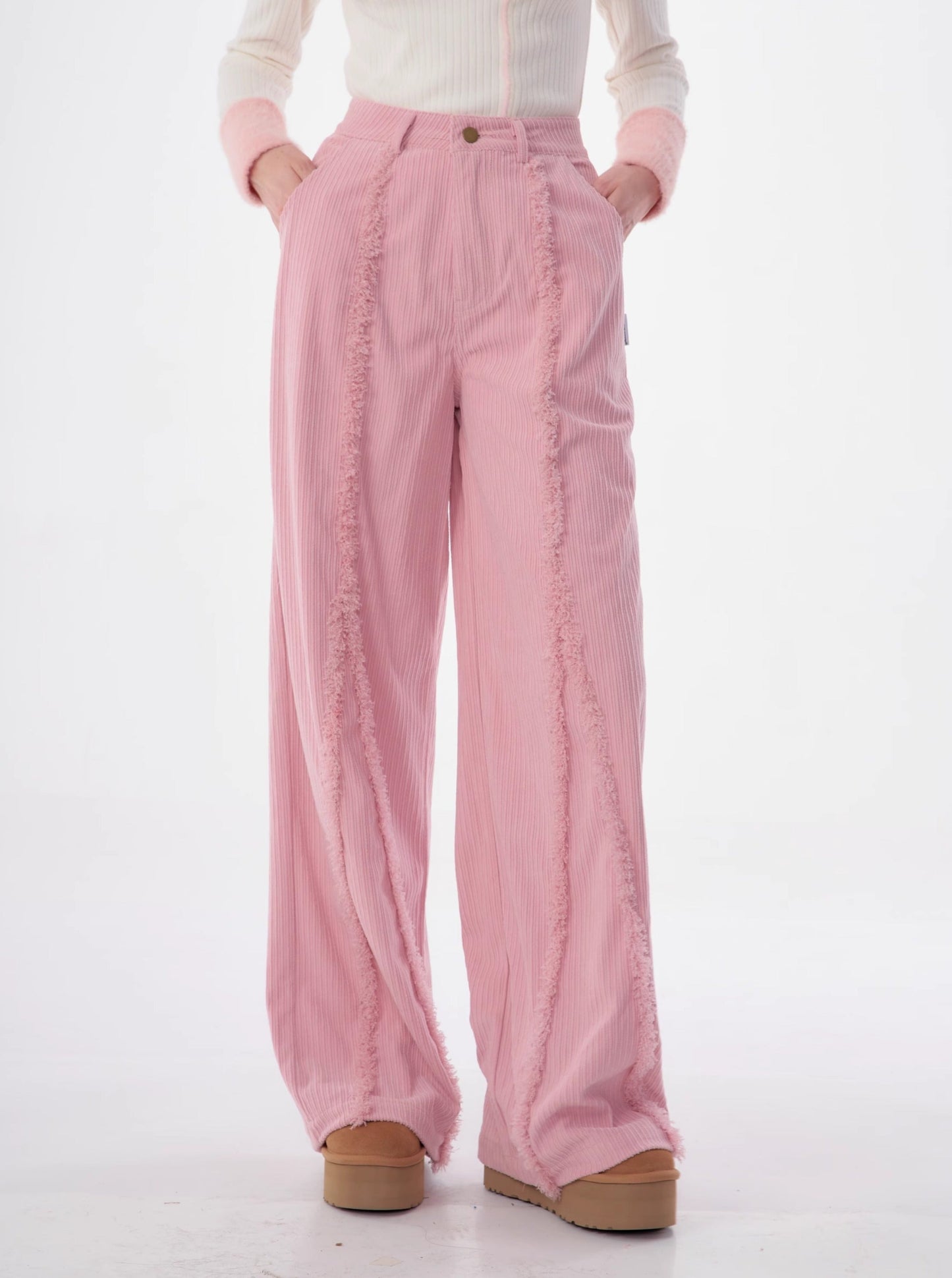 American retro high-waisted slim pants