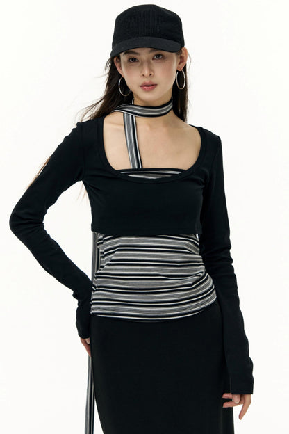 Salt Tea Polka Dot Striped Smock Set