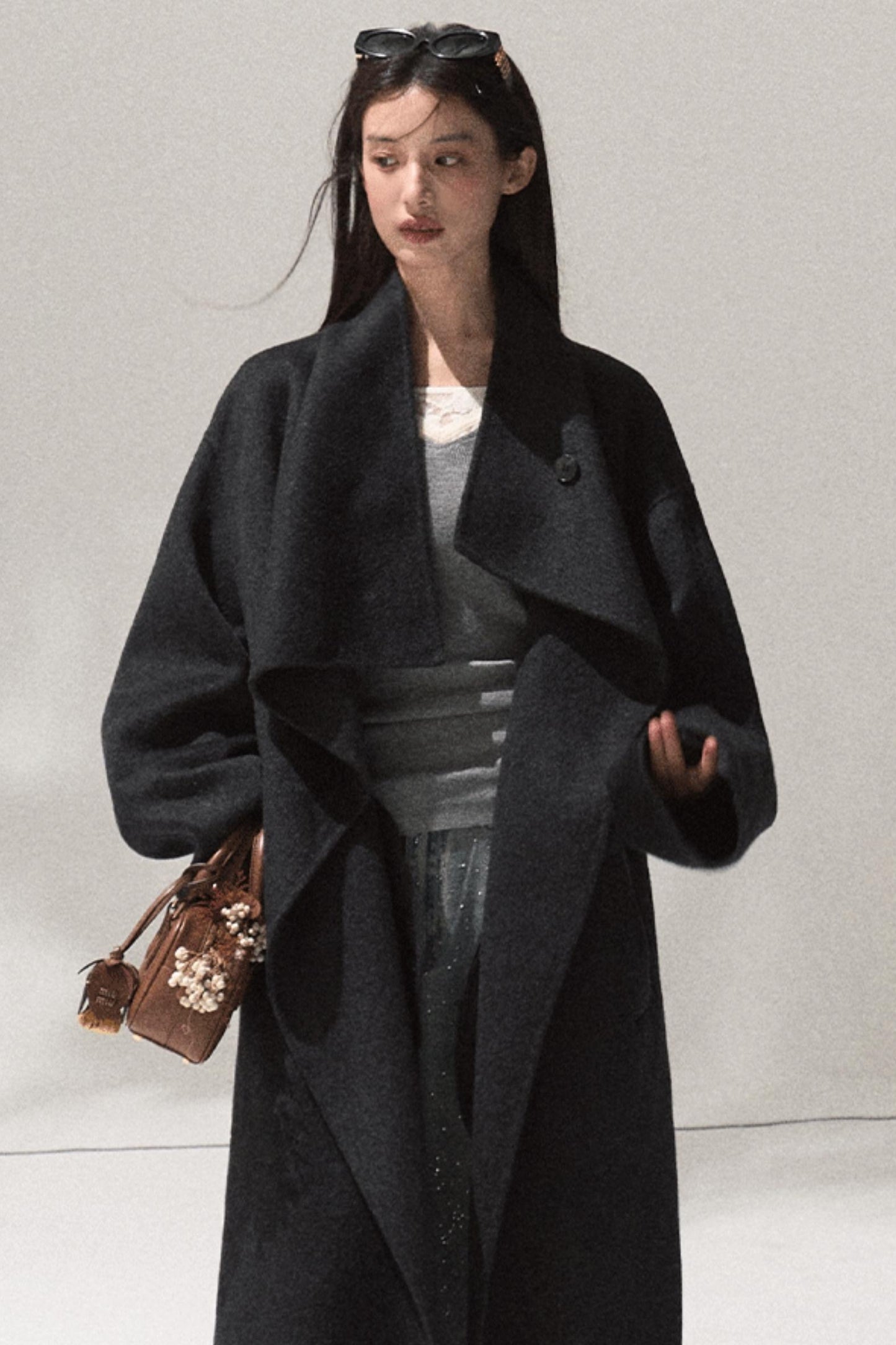 Skin Lace Wool Knit Sleeve Sweater Top