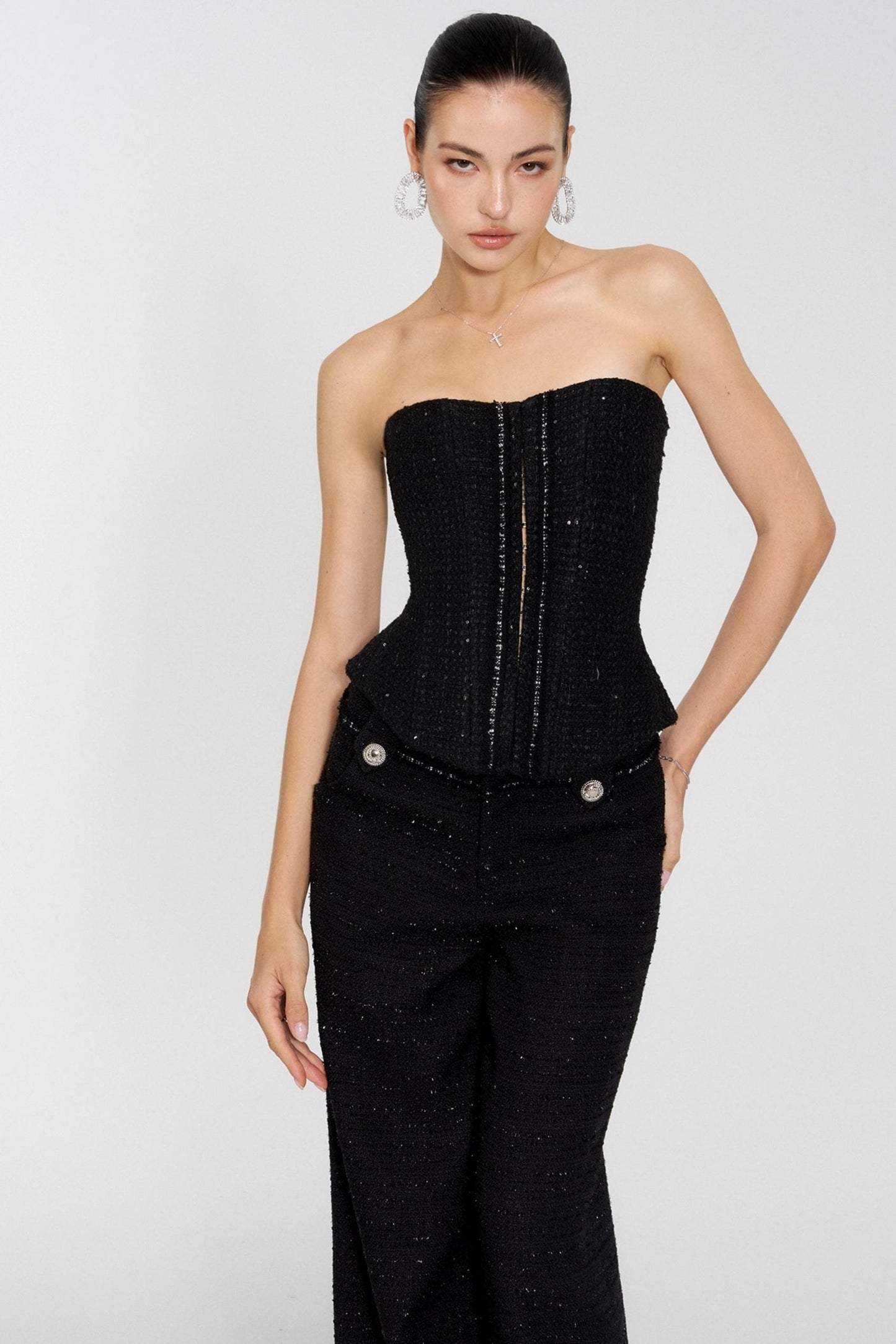 Black Moonlight Wool Coat Set-Up