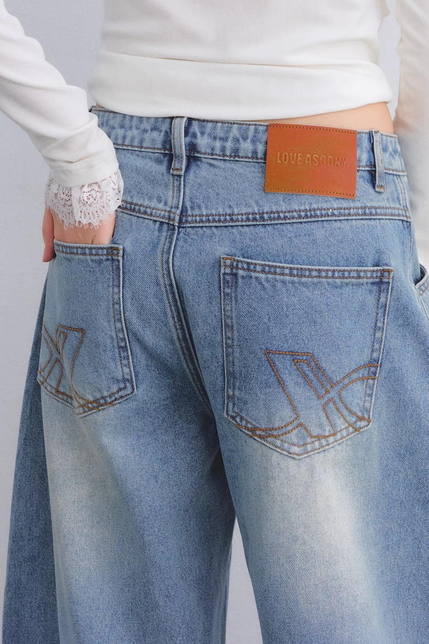 Rhinestone Blue Scimitar Pants