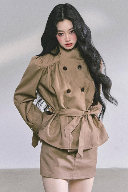 French Autumn Coat & Skirt Set-Up